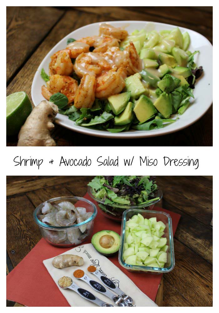 Recipe Image: Shrimp & Avocado Salad with Miso Dressing